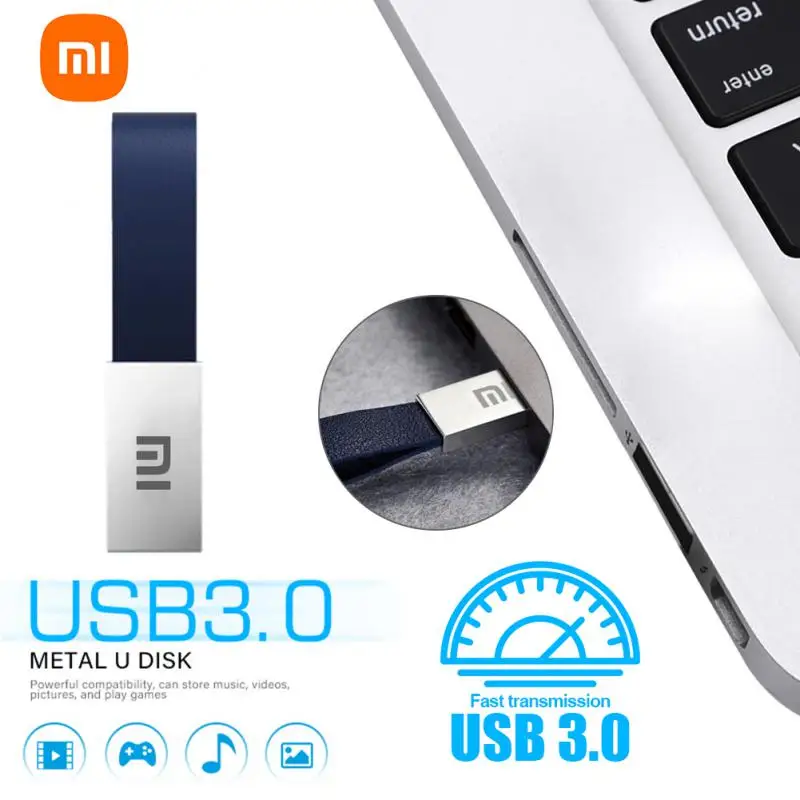 Оригинальный флэш-накопитель Xiaomi 2 ТБ USB 3,2, высокоскоростной флэш-накопитель, 1 ТБ, 512 ГБ, металлическая водонепроницаемая USB-накопитель для компьютерных устройств