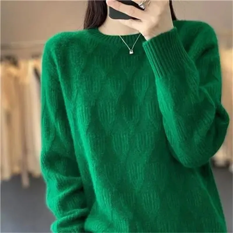 High Quality Wool Sweater Female Jacket Autumn Winter 2024 New Pullover Coat Fashion Women's Knitwear Bottoming Shirt Tops Tide