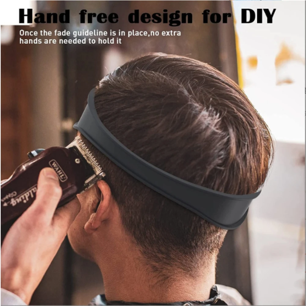 Curved Silicone Hair Trimming Tool DIY Home Haircuts Curved Headband Silicone Neckline Shaving Template