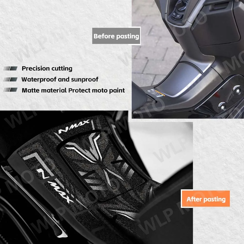 For NMAX155 Nmax125 NMAX155/125 2020-2024 Motorcycle Accessories Frosted Sticker Fuel Tank Pad Protector Decals Kit Waterproof