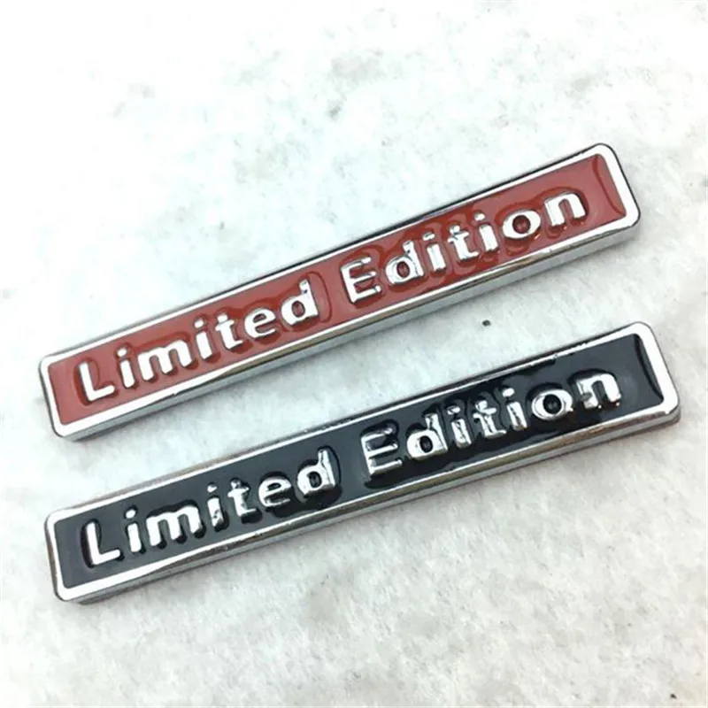 Black/red 3D Metal Limited Edition Badge Universal Car Decal Sticker For Car Styling