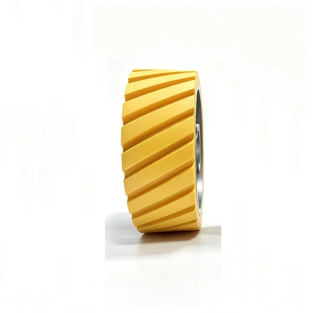 Woodworking equipment feeding rubber wheel 140×50×35 twill yellow rubber wheel four-sided planer conveying pressure wheel