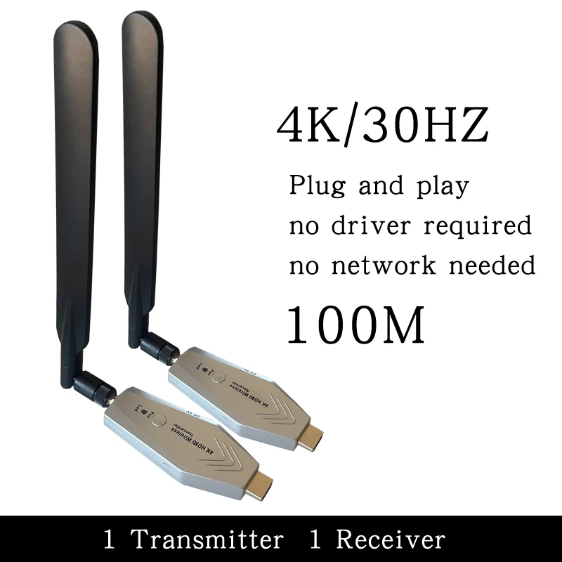 

100m HDMI wireless 4k transmitter and receiver 5.8g High definition video screen sharing device Computer projection television