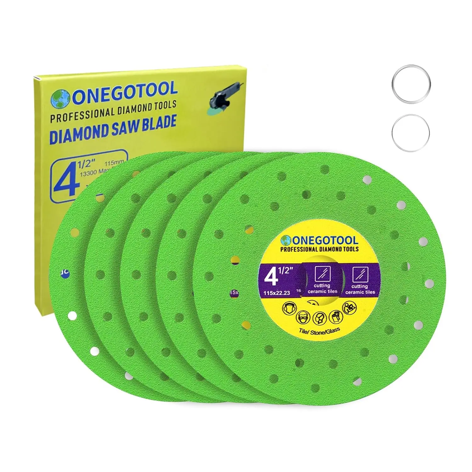 

Алмазный отрезной диск 4-1/2 дюйма для угловой шлифовальной машины, для резки керамогранита, керамики, стекла, мрамора, 5 шт. шлифовальных дисков