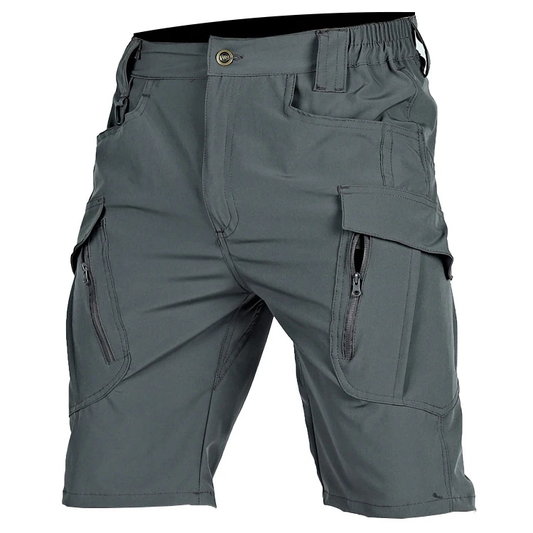 TRVLWEGO Herren Taktische Cargo-Shorts Schnelltrocknende Wander- und Arbeitshosen mit Mehreren Taschen Freizeit-Reise-Anglerhosen – Detail 8