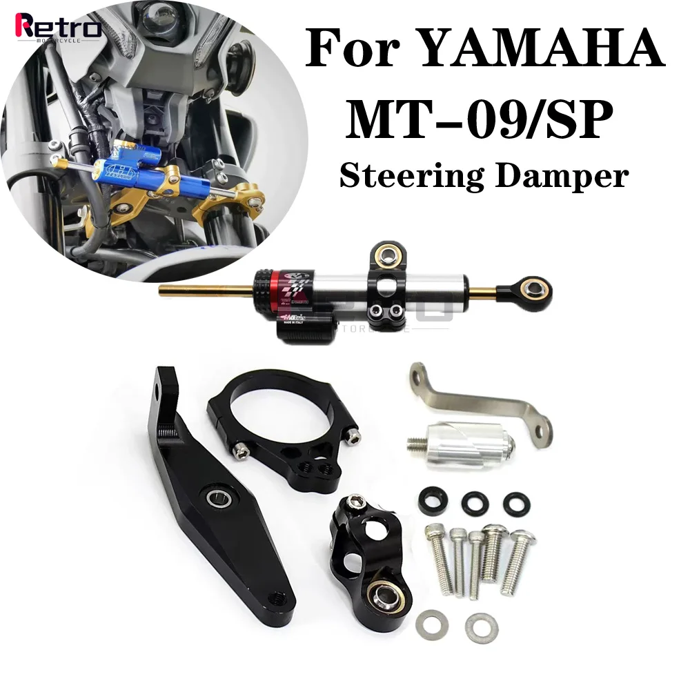 

Motorcycle Steering Damper Mount Bracket Stabilizer Support For YAMAHA MT 09 MT09 SP 2021 - 2024 Speed Wobble Safety Accessories