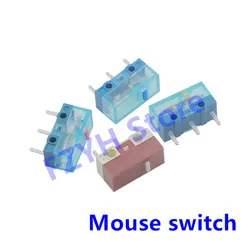 10Pcs HUANO New Mouse Micro Switch Button Transparent blue Shell Pink Blue Yellow Dot 80 Millions Lifetimes Computer Mouse MUTE