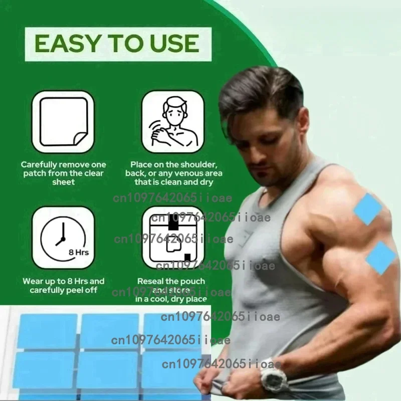 30 Patch Titan Slast Patch - Tavoletta per il potenziamento EXTREME MASCHIO - Booster per testosterone da uomo
