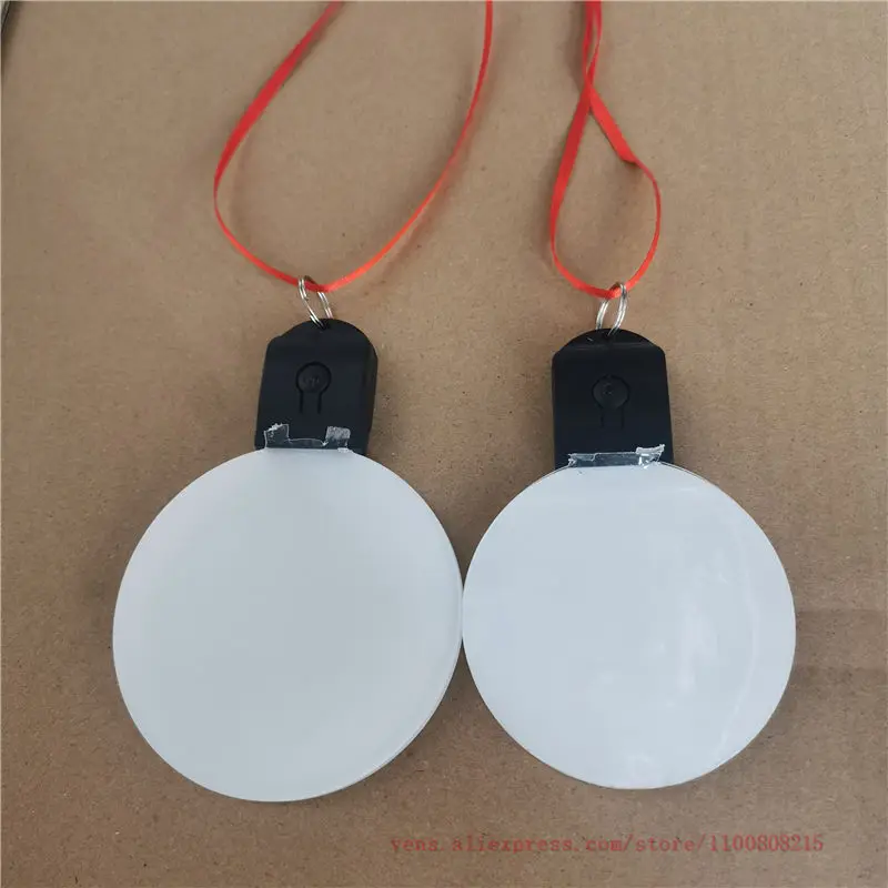 sublimation blank light round Acrylic christmas ornaments  hot tranfer printing consumable 15pcs/lot