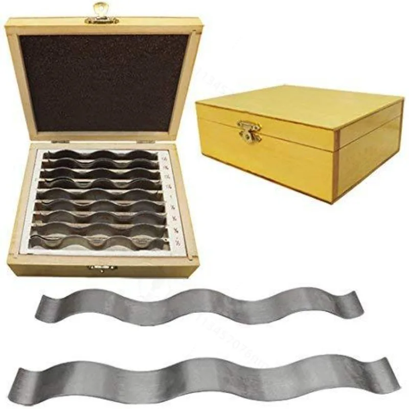 8 Pair 16Pcs Stainless Steel Wavy Parallel Block Set Metric Imperial Precision Milling Parallel Pad for Machinist Tools