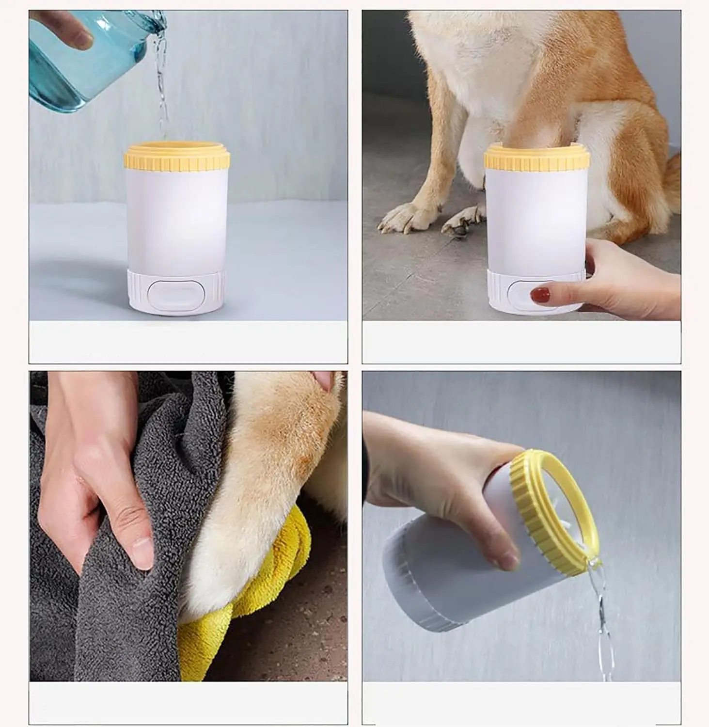 Semi-automatic Paw Cleaner for Dogs, Puplet Paw Cleaner for Dogs,Portable Pet Electric Foot Washing Cup, Pet Paw Cleaning Tools