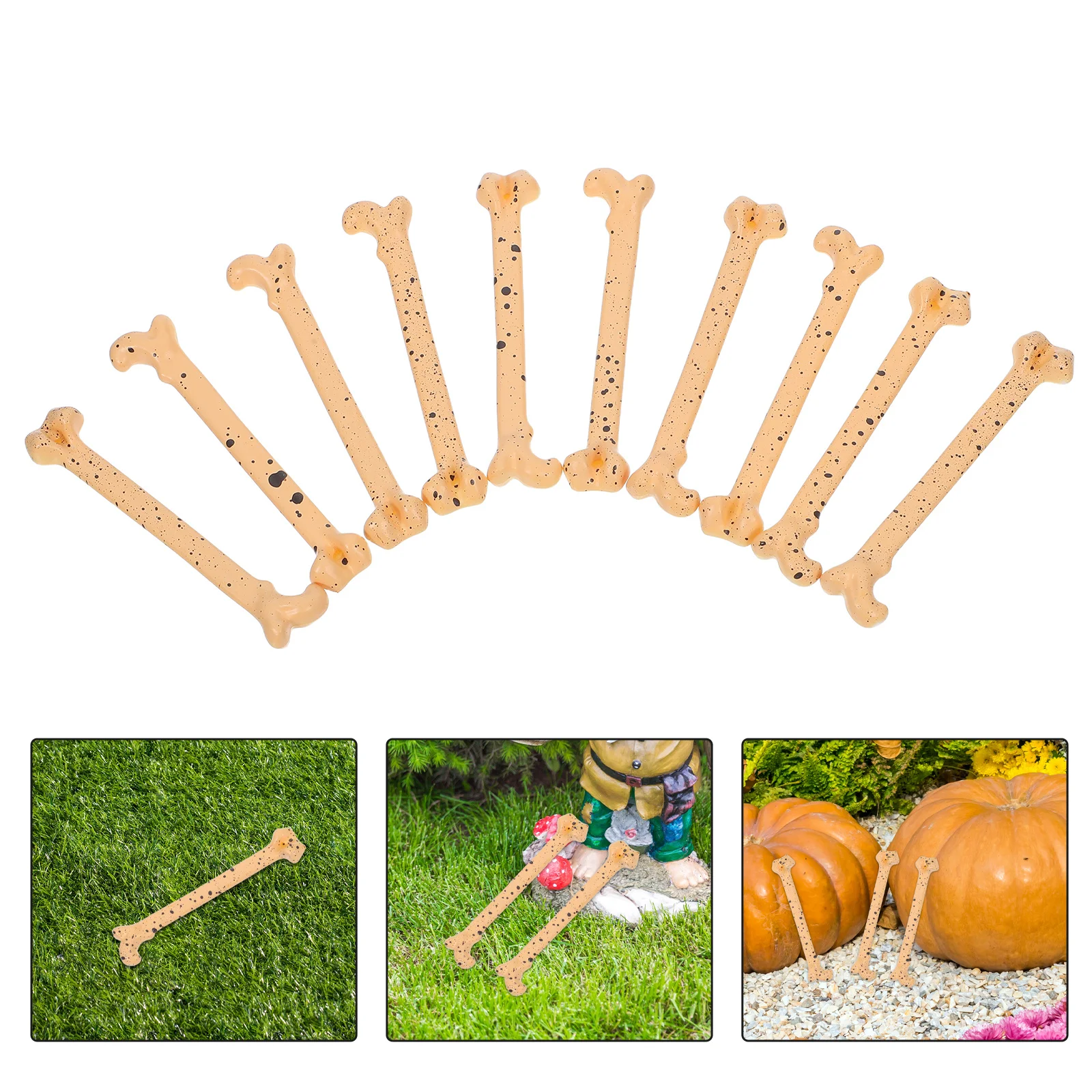 

10Pcs Bone Decorations Realistic Mini Plastic Bones for Halloween Party Decorations DIY Craft Supplies Tabletop Scary