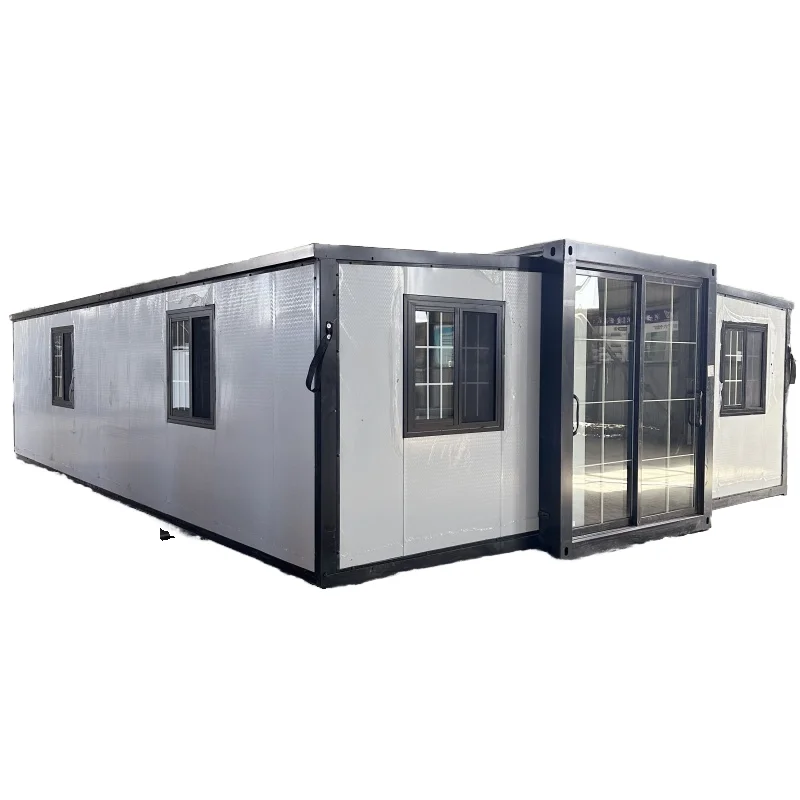 Assembleable 20ft Foldable And Movable Residential Expandable Double-wing Box Live-able Container Houses Ready To Living