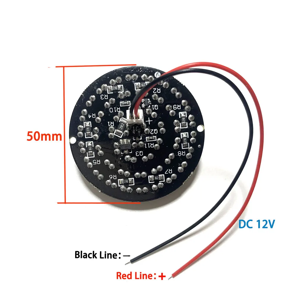 CCTV Fill Light 48 LED 850nm Illuminator IR Infrared Night Vision Light Lamp For 60 CCTV Camera