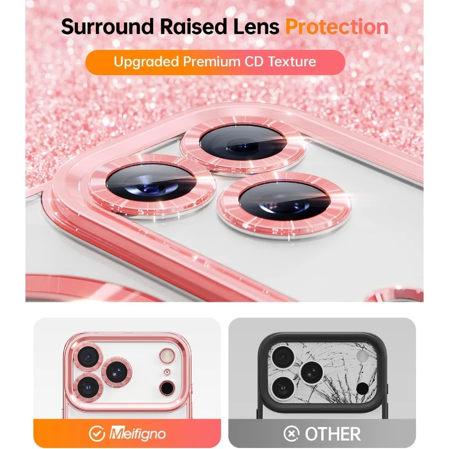 아이폰 17 프로용 디자인된 자석 케이스 탈부착 가능한 폰 링 스탠드 포함 핸즈프리 뷰잉 및 영상 통화 가능