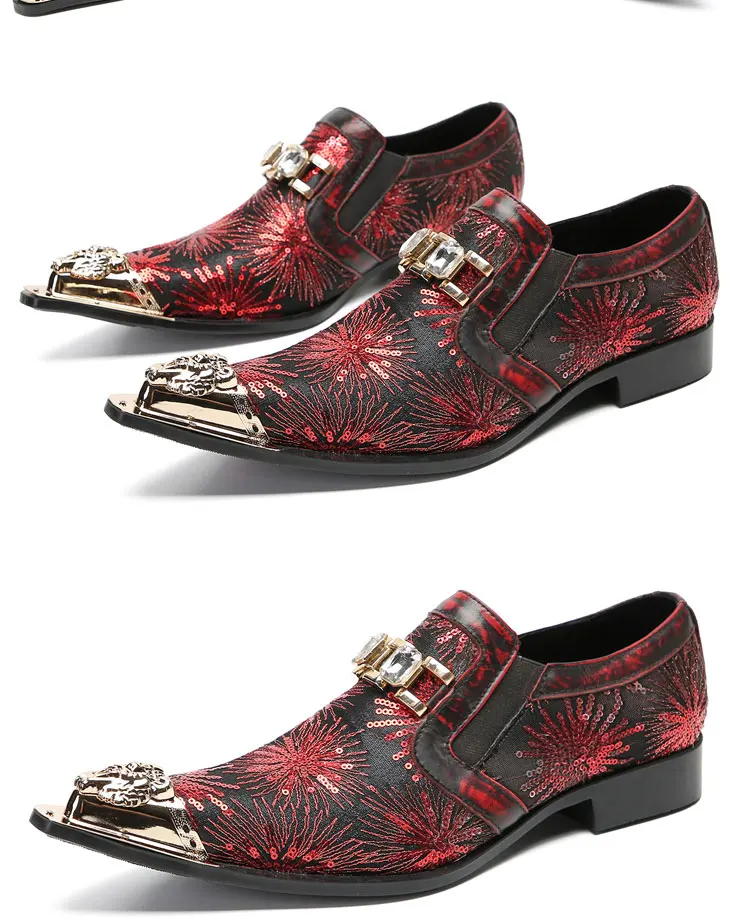 Handgefertigte Herren-Oxfords aus echtem Leder, luxuriöser italienischer Stil, formelle Business-Schuhe, flache Anzugschuhe für Hochzeiten, Bankette und Abendveranstaltungen. – Detail 10