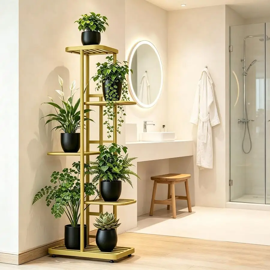 7/6/5/4-Tier Plant Rack-Indoor And Outdoor Metal Plant Rack, A Must-Have For Home And Garden, Suitable For Household And Everyda