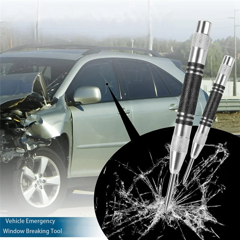 【Apenas de hoje!】Perfurador central automático de 5 polegadas e 6 polegadas, perfurador central carregado com mola resistente com pontas substituíveis, 2 pacotes