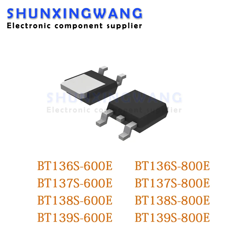 10pcs BT137S-600E TO-252 BT137S-600 BT136S-600E BT139S-600E  BT138S-600E BT136S-800E BT137S-800E BT138S-800E BT139S-800E