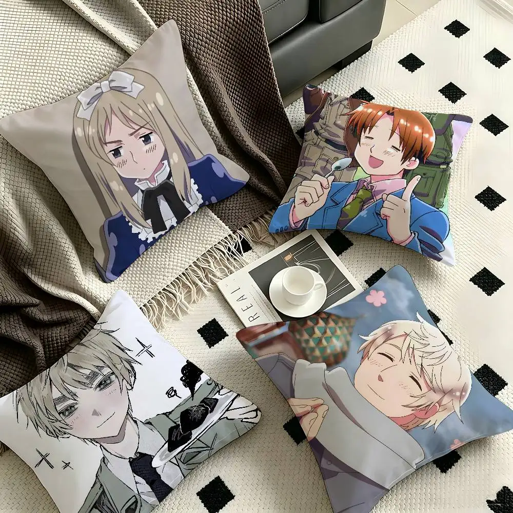 1pc Hetalia Axis Powers Pillow Case Fashion Square Pillowcase Bedroom Sofa Room Ins Decoration Leisure