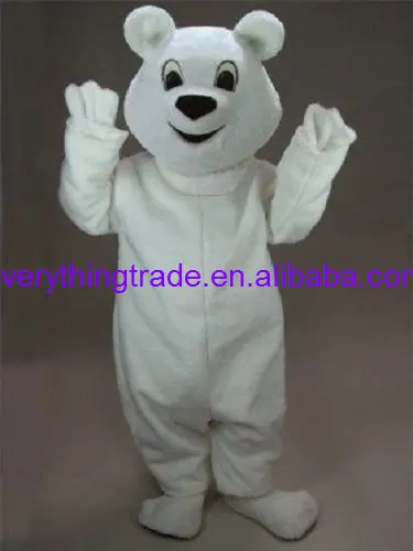 Disfraz de oso Polar blanco para adulto, traje de Mascota de cuerpo completo de Halloween, Navidad, novedad