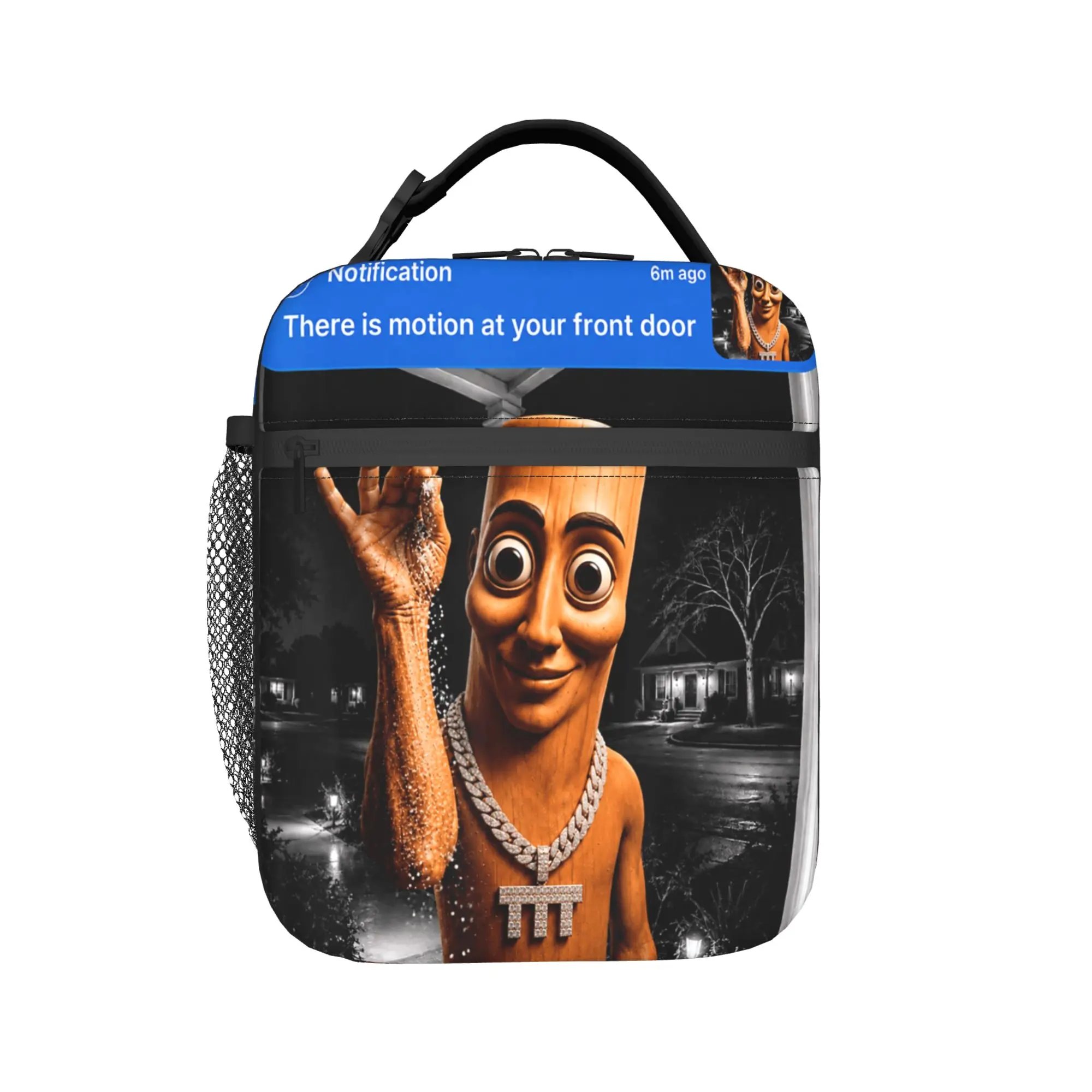 There is Motion at Your Front Tung Tung Sahur Money Lunch Bag  Picnic Lunch Box For Men Aesthetic Custom Thermal Tote Handbags