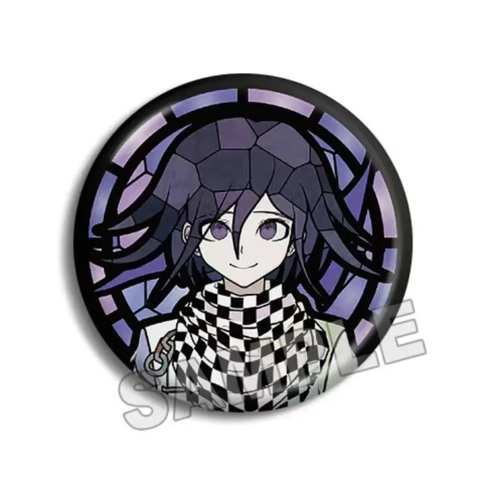 Danganronpa Game Peripheral Cartoon Character Kirigiri Kyoko Tinplate Brooch Accessory Backpack Decoration Badge Festivals Gift