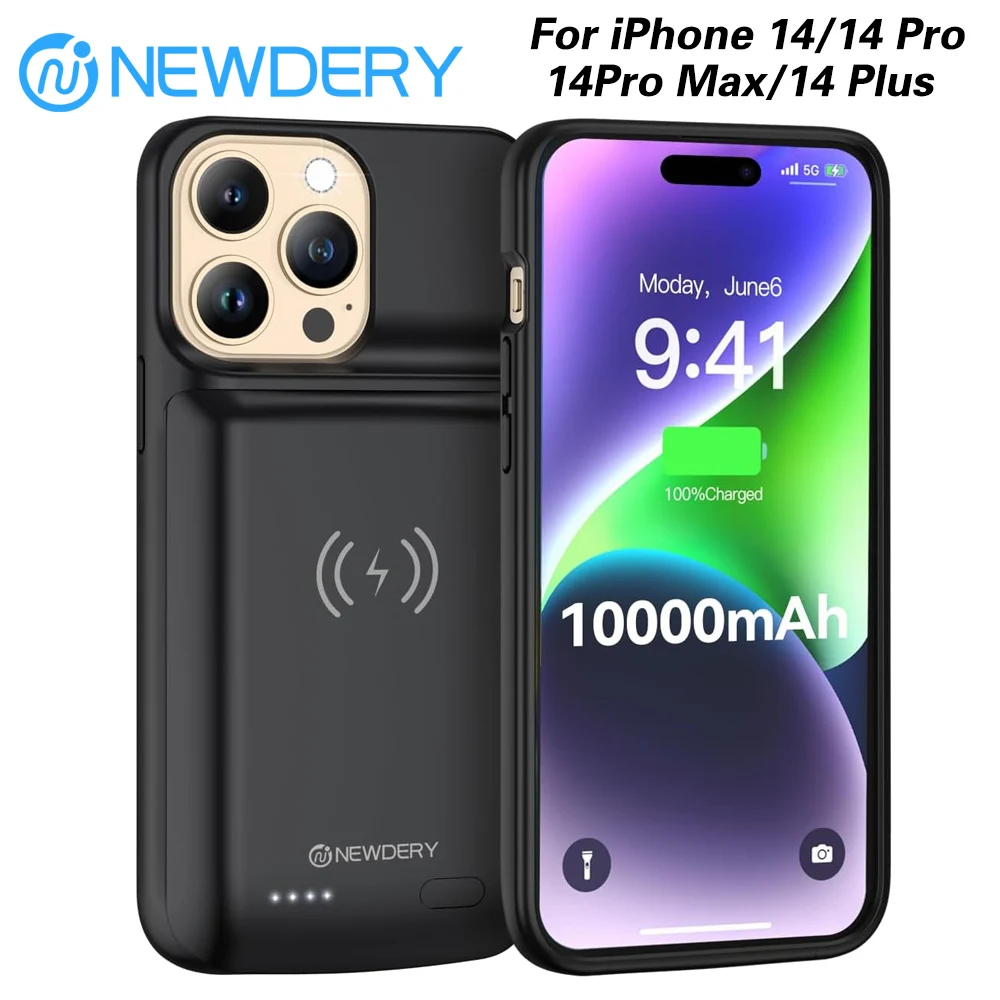 

10000mAh Battery Charger Case For iPhone 14/14 Pro/14 Pro Max/14 Plus Wireless Charging Battery Case Power Bank Cover