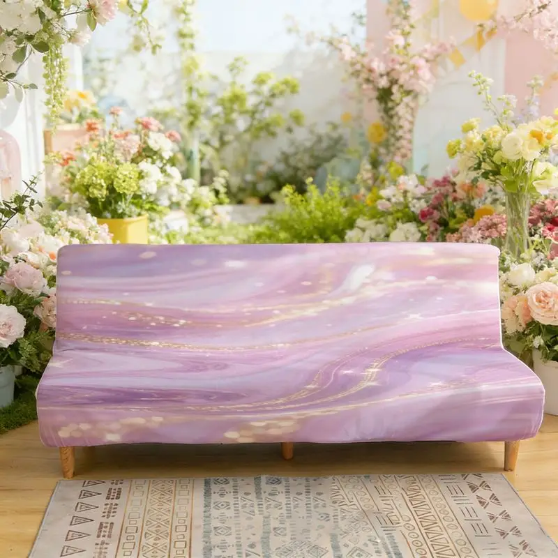 

Эластичный диван-кровать без подлокотников, чехол для дивана, тональный струящийся мраморный узор с текстурой
