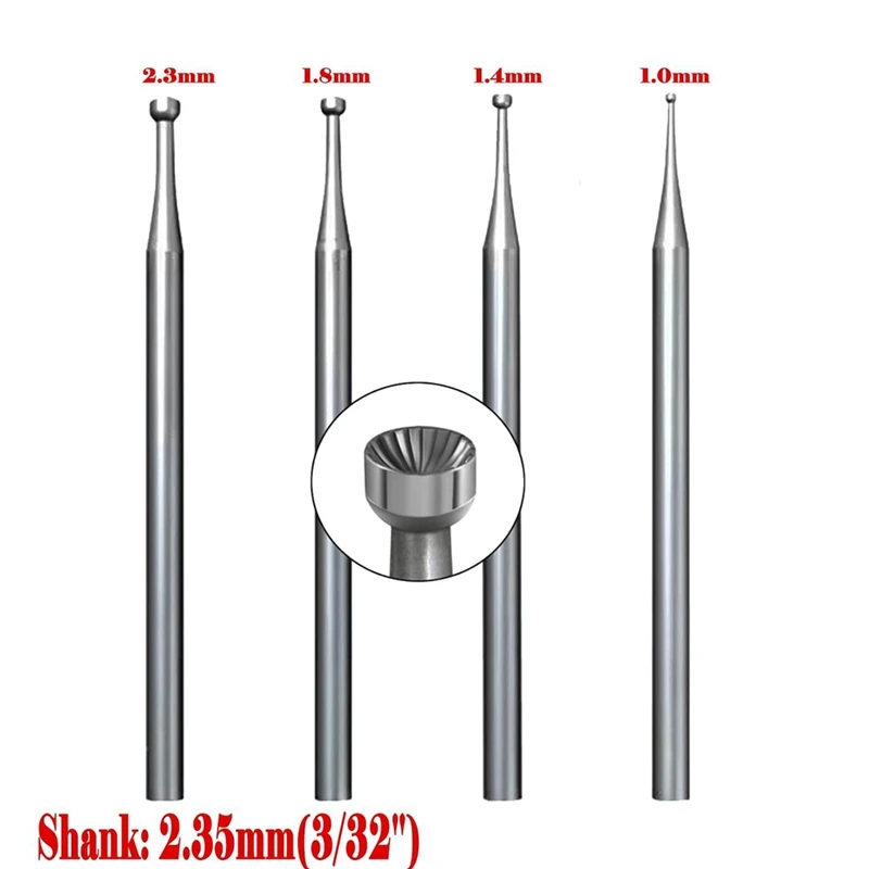 4Piece Wire Twisting Tools 3/32Inch Shank Wire Rounder Bits With Hand Drill Wire Twisting Tools (1Mm/1.4Mm/1.8Mm/2.3Mm)