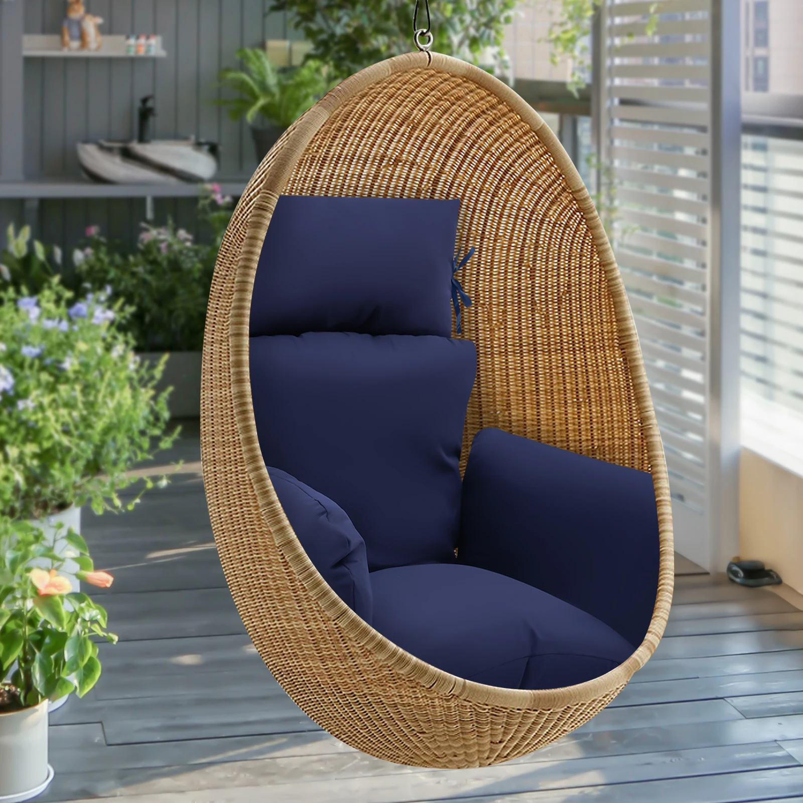 Swing Hanging Chair Mat Balcony Egg Chair Cushion Seat Pad Pillow Patio Garden Outdoor Thickened Hammock Rocking Chair Seat