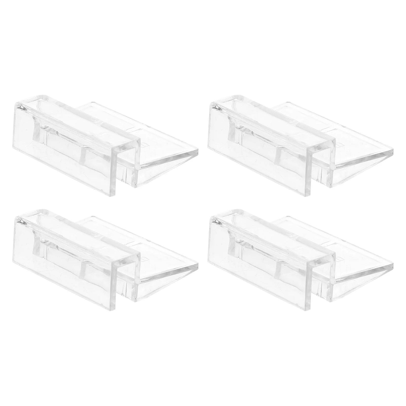 

4Pcs Aquarium Plastic Clips Transparent 8mm Glass Cover Holders Strong Support for Tank Easy Install Clean Water Change