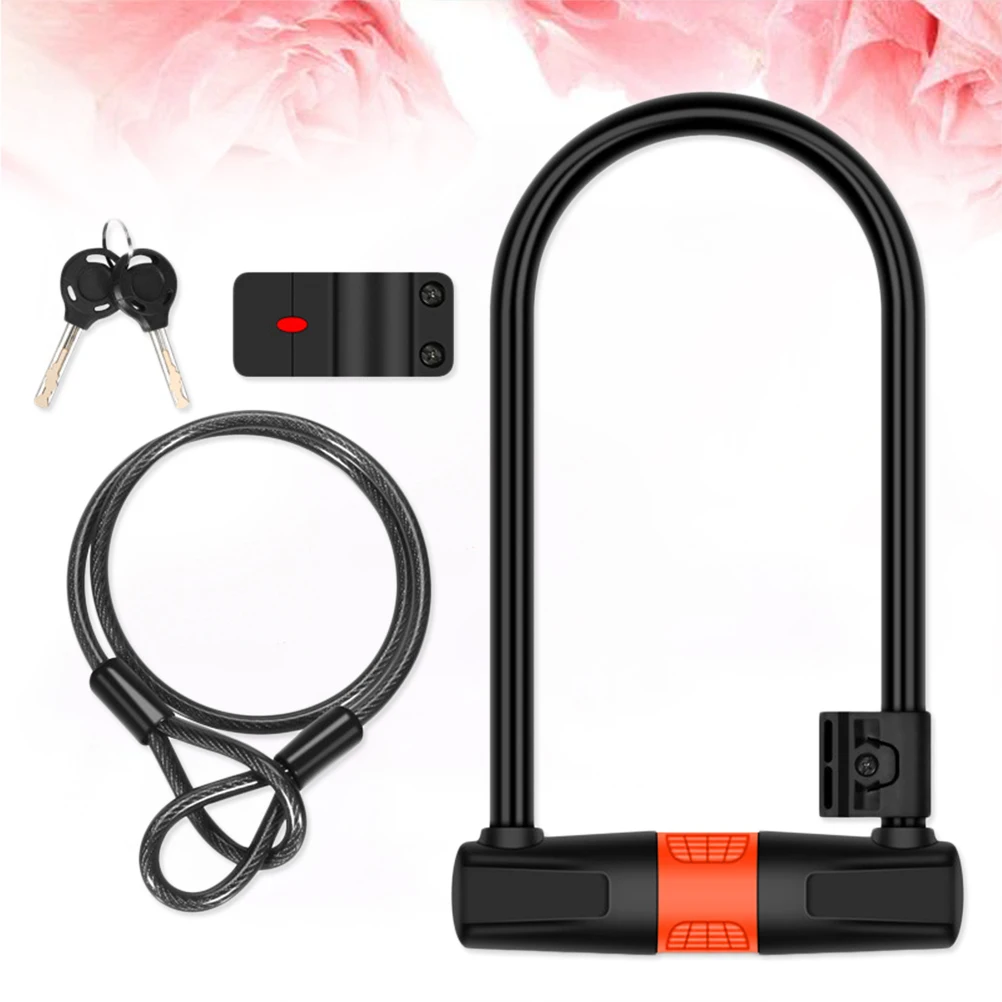 

1 Set Chain Lock Anti Theft Bike U-shaped Lock Steel Cable Key Mountain Bike Accessories For Bike Motorcycle Electric Bicycles (