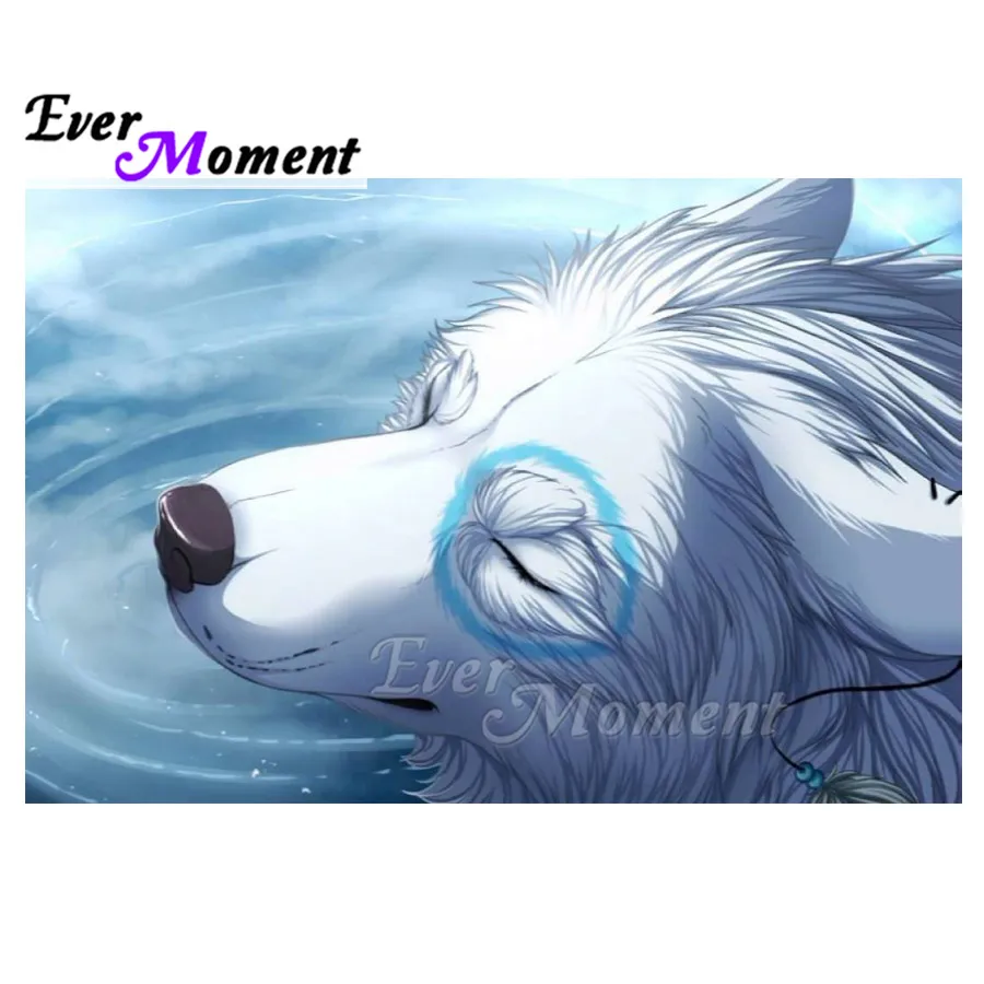 

Алмазная картина Ever Moment, волк, закрыть глаза, произведение искусства, 5D DIY, мозаика, полная квадратная дрель, алмазная вышивка, ручная работа ASF1866