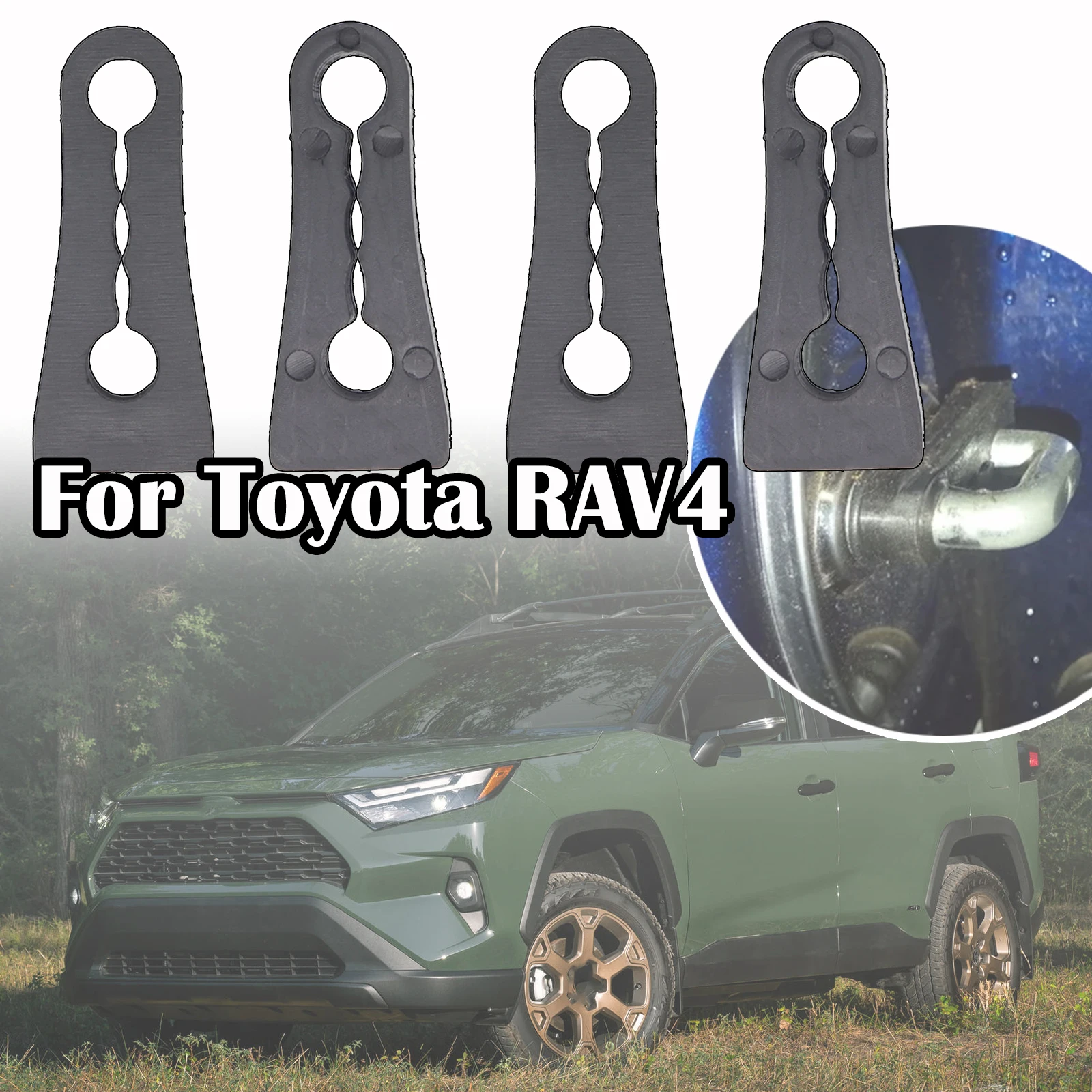 

For Toyota RAV4 XA20 XA30 XA40 XA50 Door Lock Damper Buffer Deadener Seal Shock-Absorbing Damping Protector 2001 2002 - 2022