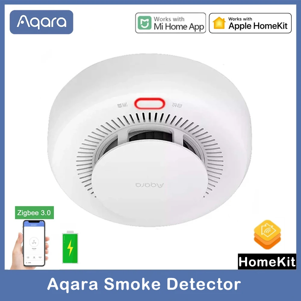 

AQARA Smart Smoke Detector Zigbee 3.0 Fire Alarm Monitor Sound Alert Home Security Remote Control By Xiaomi mijia Mihome Homekit