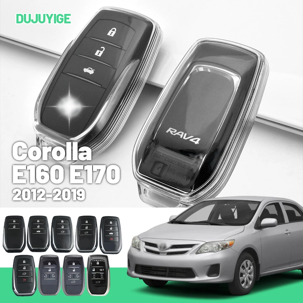 

Clear TPU Car Key Case For Toyota Corolla E160 E170 2012-2019 Key Fob Cover Protector Shell Auto Accessories 2013 2014 2015 2016