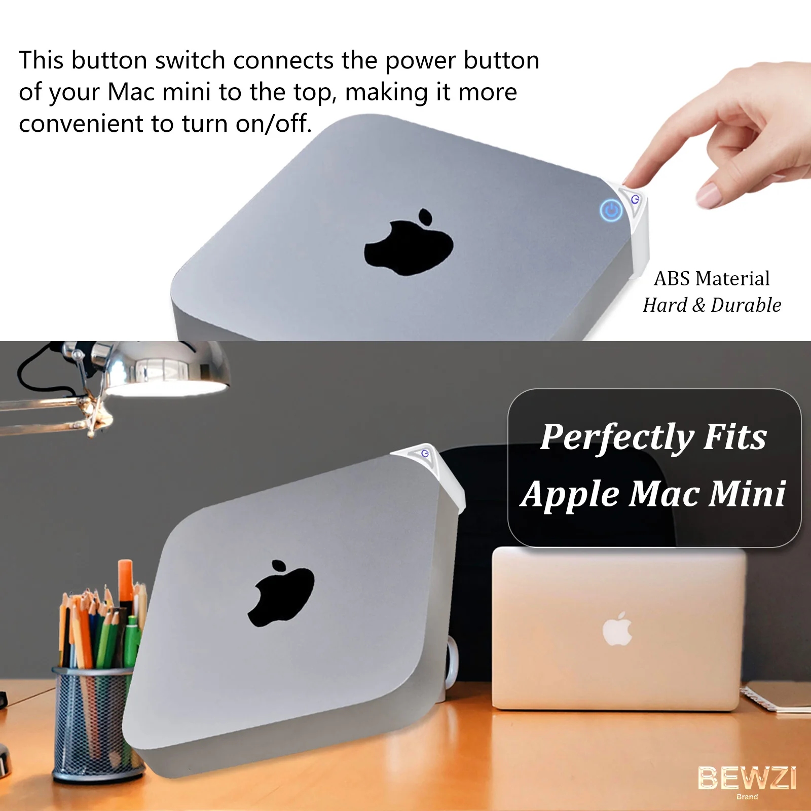 Botão de comutação para MAC mini M4 Power Button, ABS Hard Material Power Connection Button Accessory for Apple 2024 MAC Mini M4 Switch
