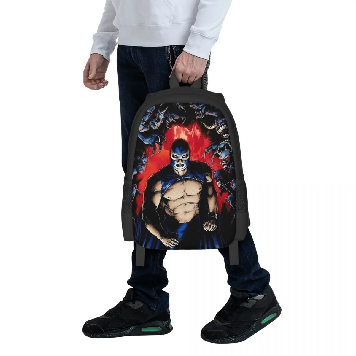 

Colorful Mexican Wrestler Luchador Student Backpack School Bag Hiking Travel Daypack for Men Women Fashion Bookbag Shoulder Bags