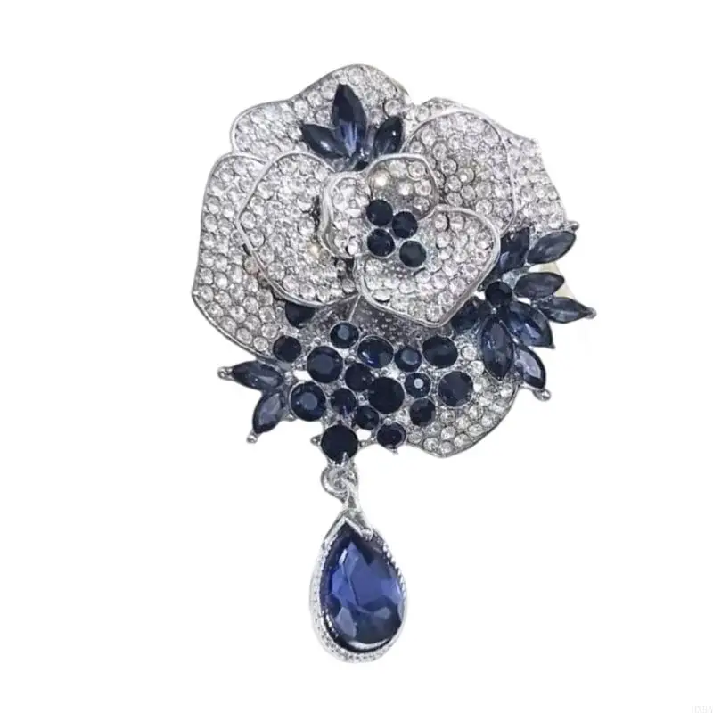 هكسبا بروش روز الفضة المتألقة مع إغلاق دبوس الأمان قطعة زخرفية خفيفة الوزن للمناسبات الخاصة الاستخدام اليومي