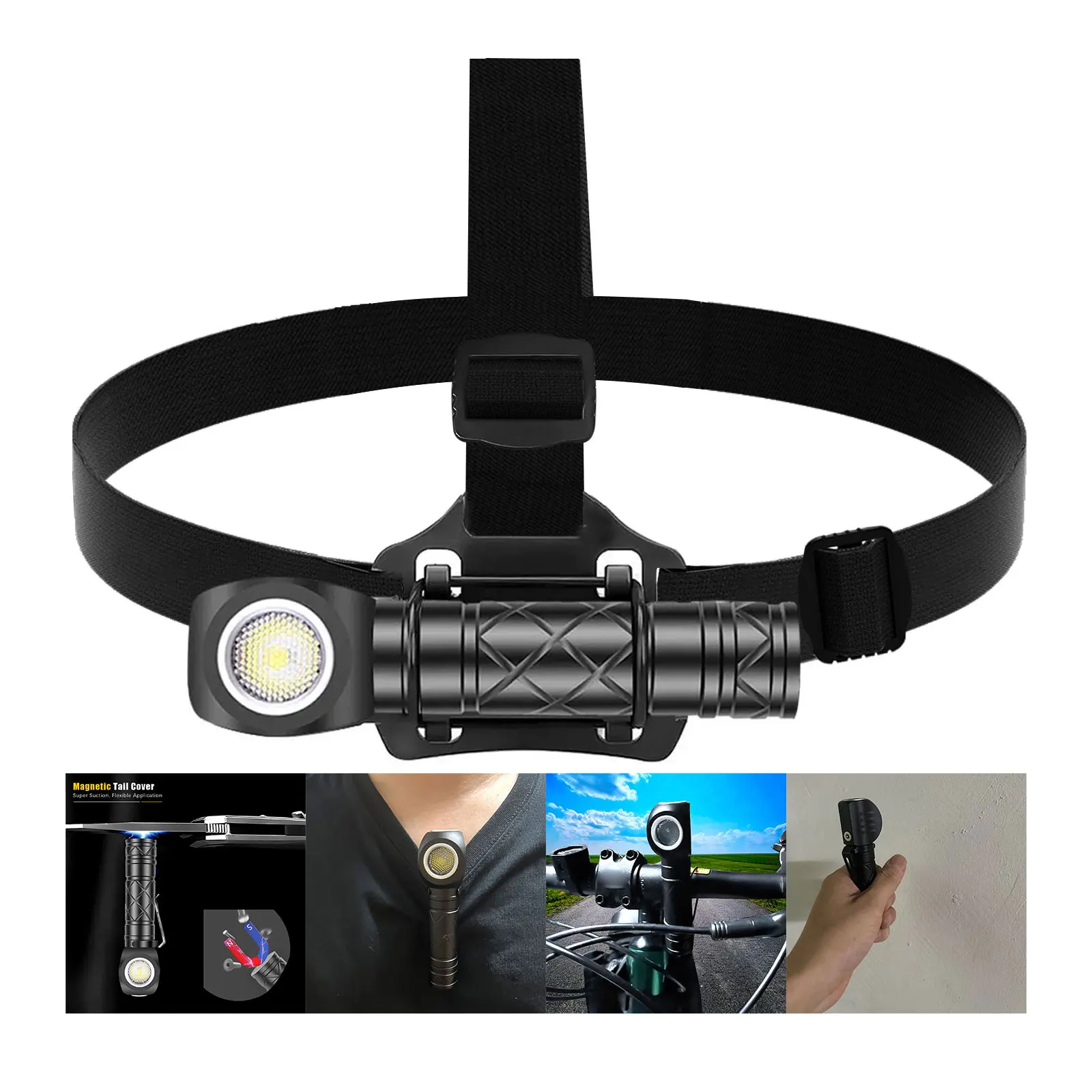 

Наружное освещение, езда, рыбалка, охота, светодиодный налобный фонарь, магнитный хвост, USB рабочий светильник, зажим для ручки, фонарик, фара 18650, налобная лампа-вспышка