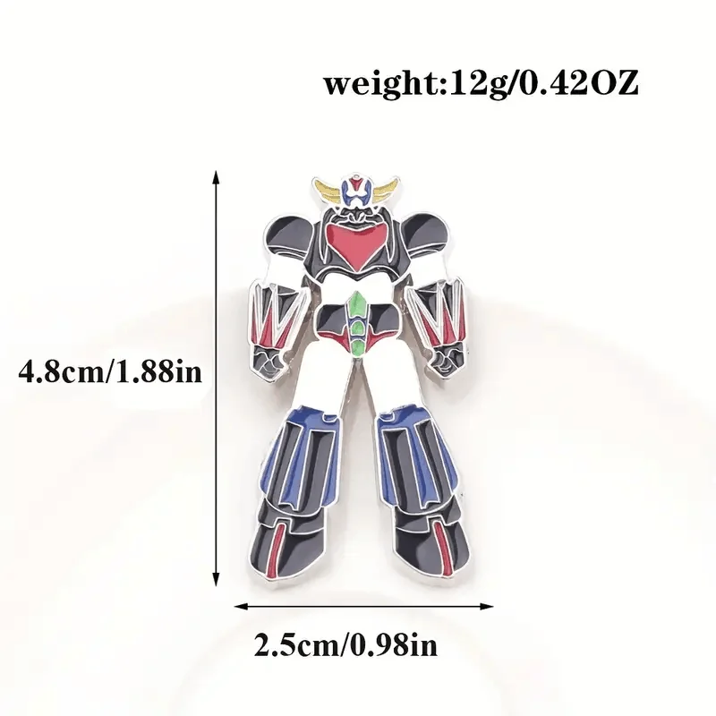 Broches de OVNI Robot grandizer, alfileres de esmalte de Metal de aleación de Zinc de Anime para mujeres y hombres, Pin de solapa, mochila, bolsos, insignia de joyería
