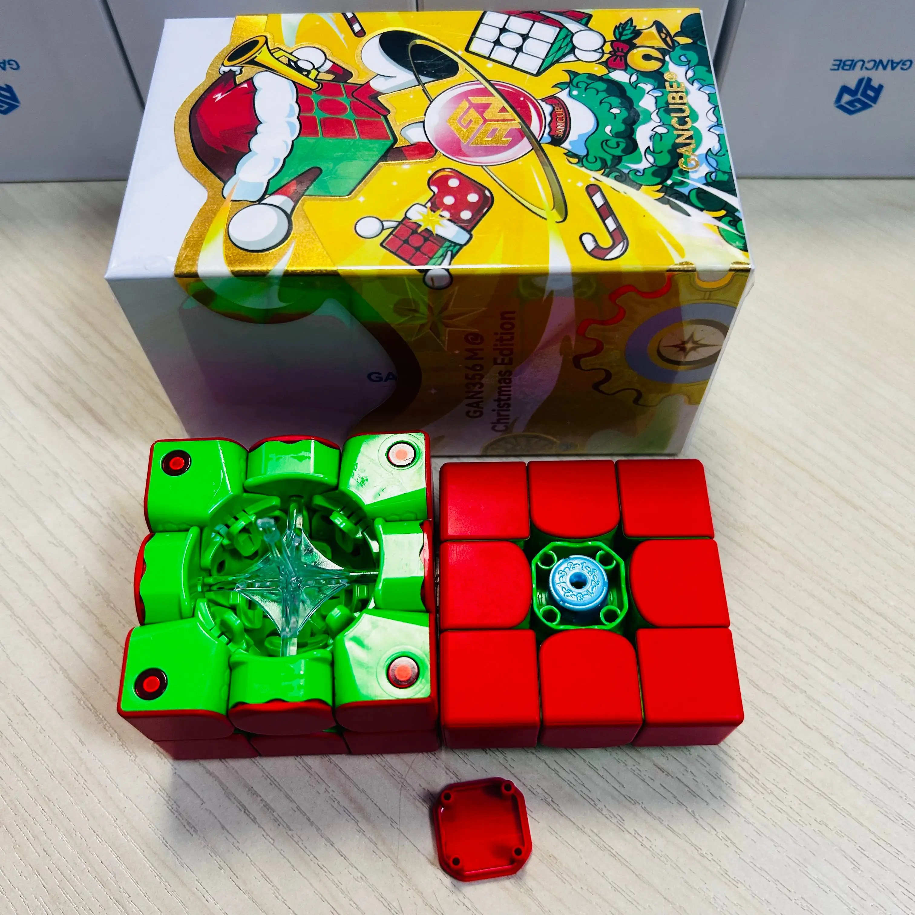 DIY GAN 356ME 2025 Christmas Edition 3x3 Magnetic Magic Speed Cube Stickerless Professional Kids