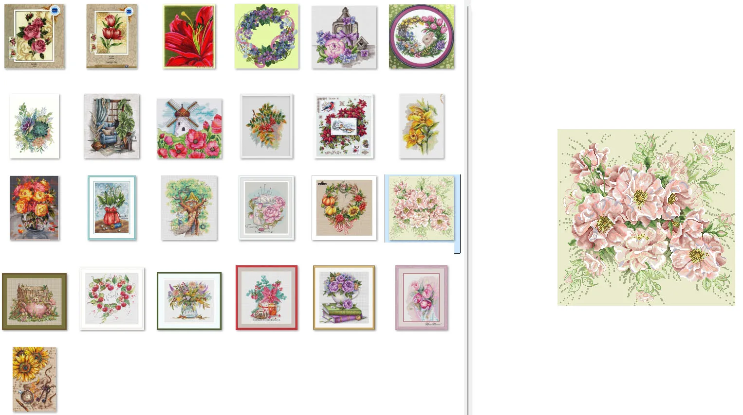 22- Pink Flower Clu…