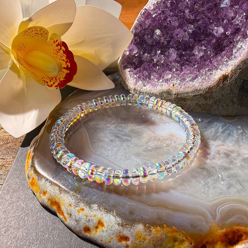 Natural Opal Bracelet Stretchable Elastic Cord Jewelry Helps Maintain Emotional Balance-New