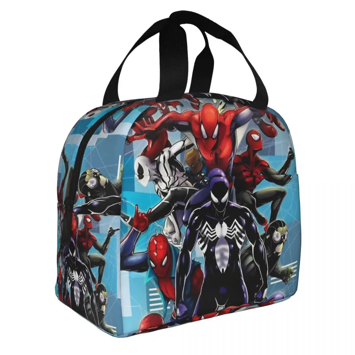 Spider Spiderman Spiderverse Superhero Insulated Lunch Bag borsa termica contenitore per pasti grande Tote Lunch Food Bag College Travel