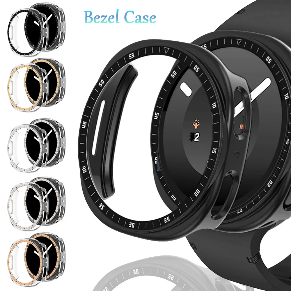 Bezel Ring+Cover for Samsung Galaxy Watch 8 9 44mm 40mm Protector Hard PC Bumper Scale Shell Galaxy Watch 9 8 protective Case