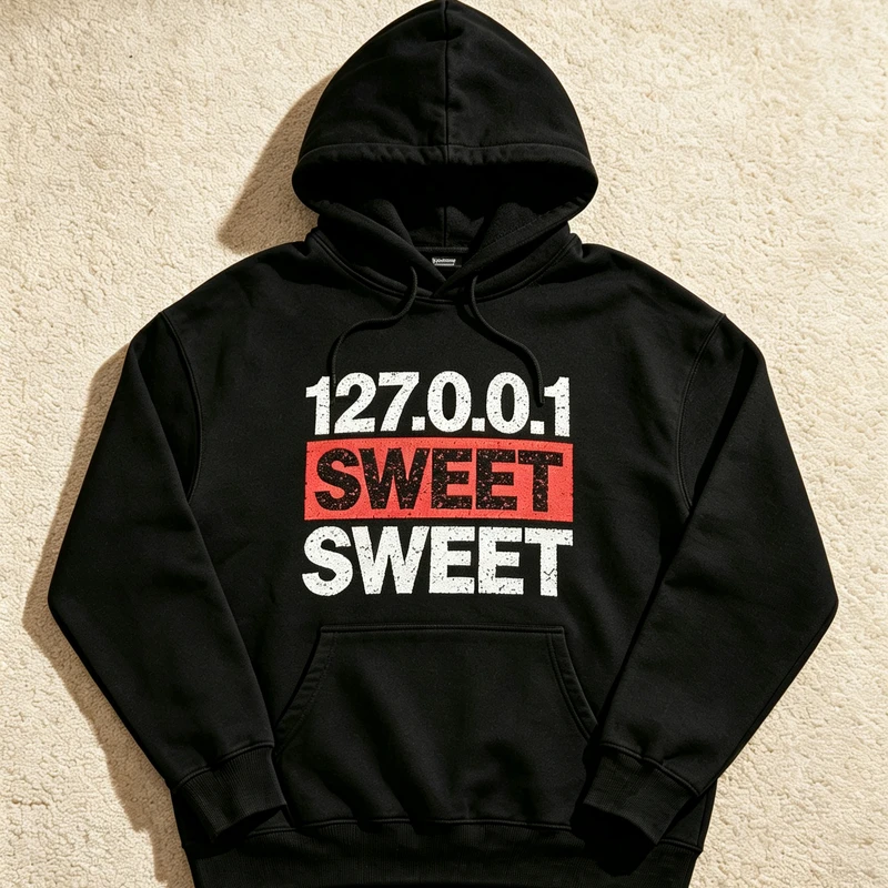 Unisex 127.0.0.1 Sweet Sweet Hoodie Funny Programmer IT Developer Graphic Hooded Sweatshirt Casual Streetwear Pullover Unisex