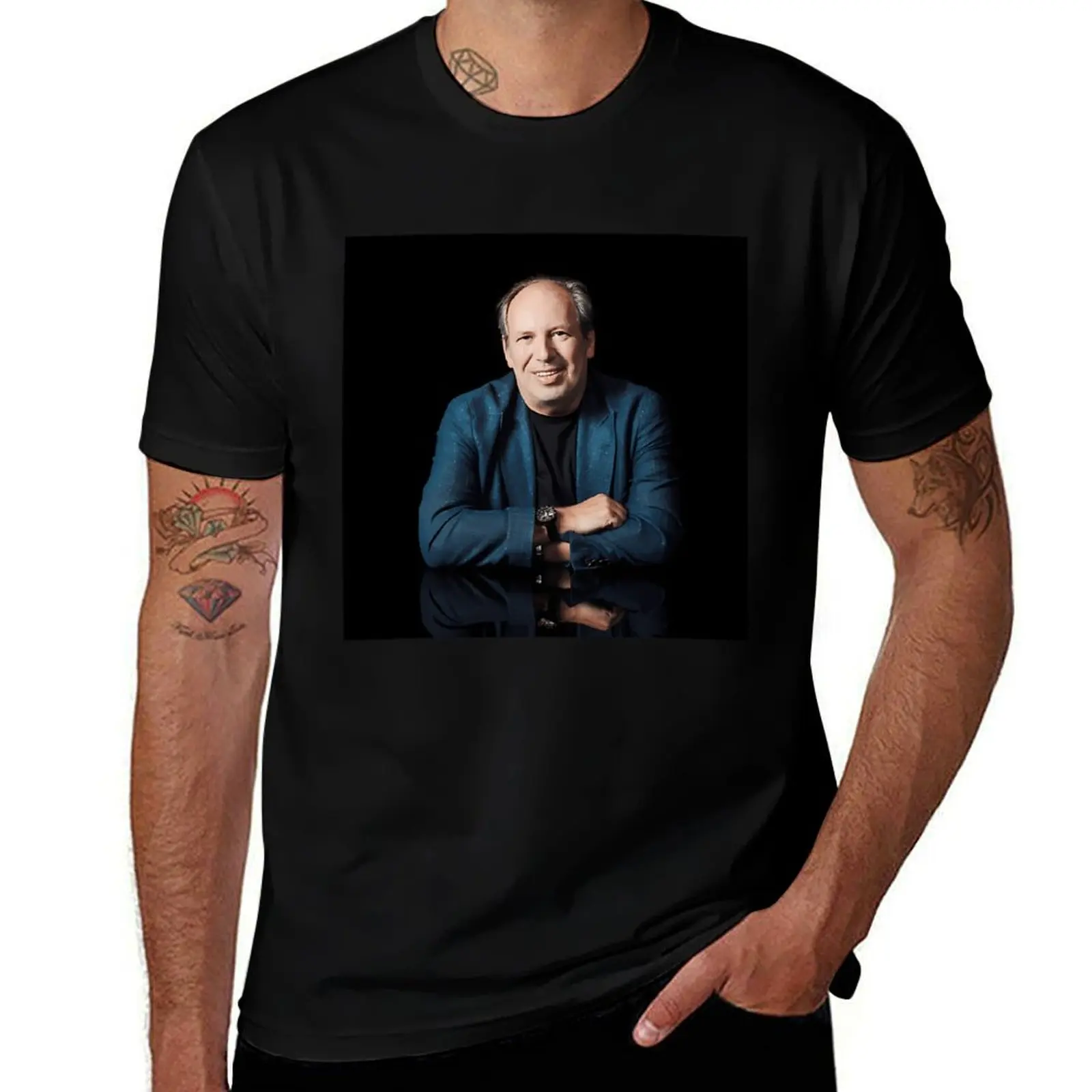 Hans Zimmer Photo T-Shirt Plus Size Summer Casual T-Shirt