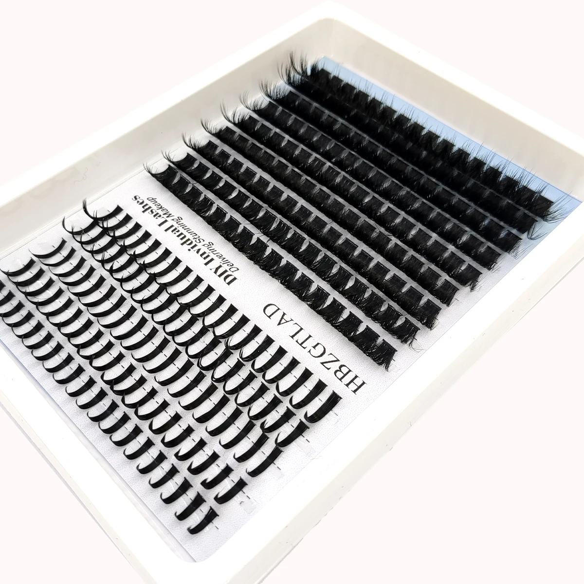 HBZGTLAD Wimpern 80D/100D Wimperncluster mit unten und stacheligem Volumen DIY Anime Wimperncluster verlängert Wimpern – Detail 11